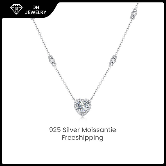 Moissanite Necklace 925 Sterling Silver-Necklace-DH COMPANY-1.0 ct-Dreamhjewlry