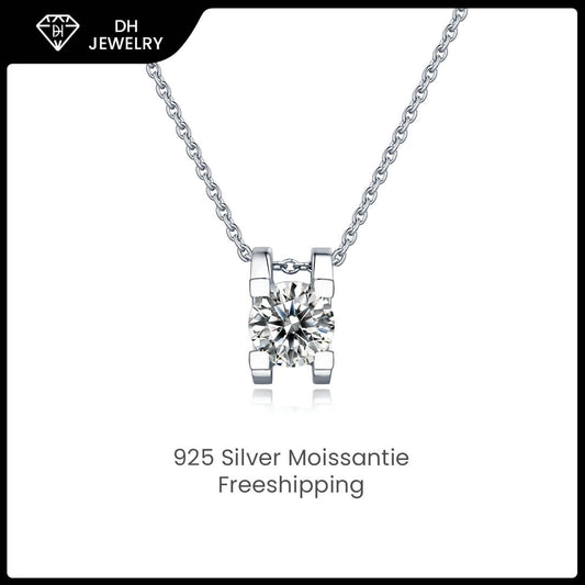 Moissanite Necklace 925 Sterling Silver-Necklace-DH COMPANY-Dreamhjewlry