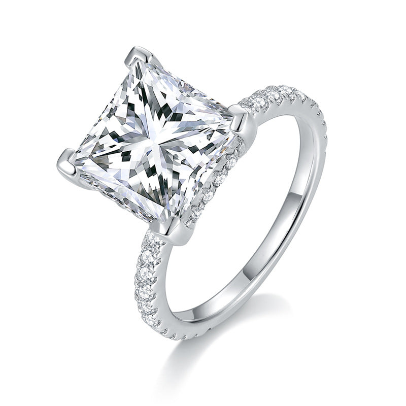 Princess Cute Moissanite Engagement Ring