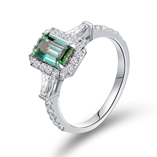 Green Emerlad Engagemen Ring