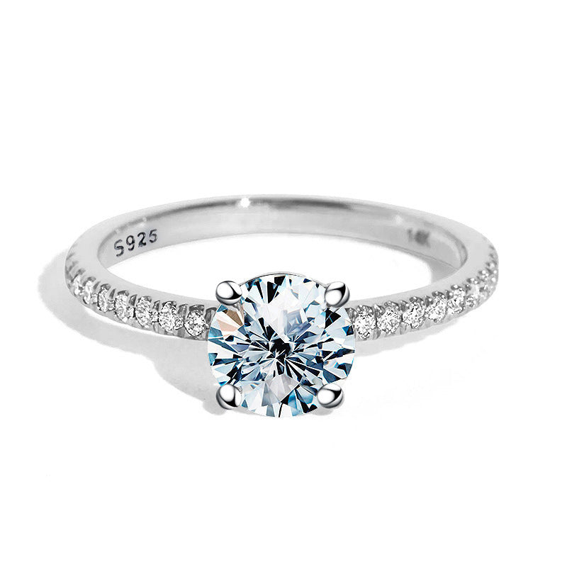 Round Moissanite Petite Engagement Ring