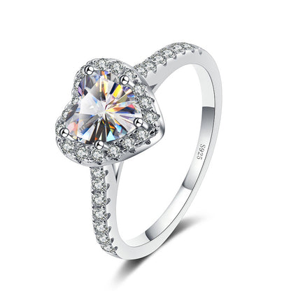 Heart Shape Moissanite Engagement Ring