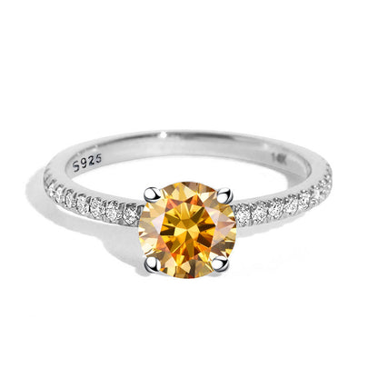 Round Moissanite Petite Engagement Ring