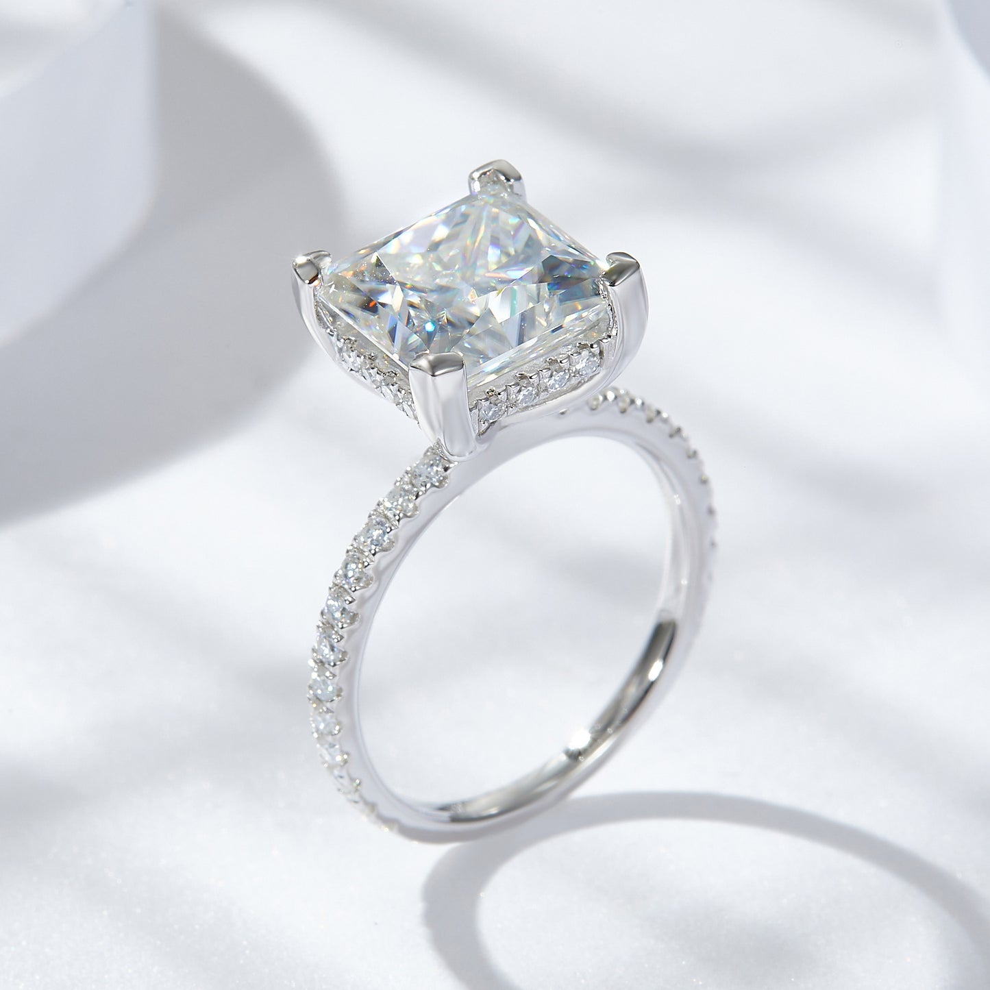 Princess Cute Moissanite Engagement Ring