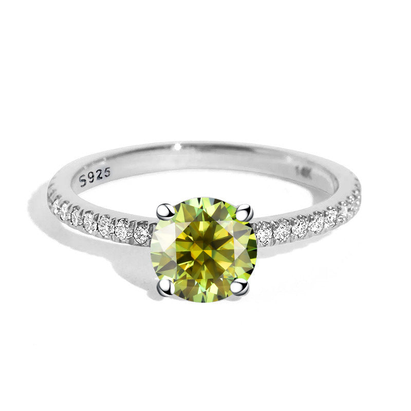 Round Moissanite Petite Engagement Ring