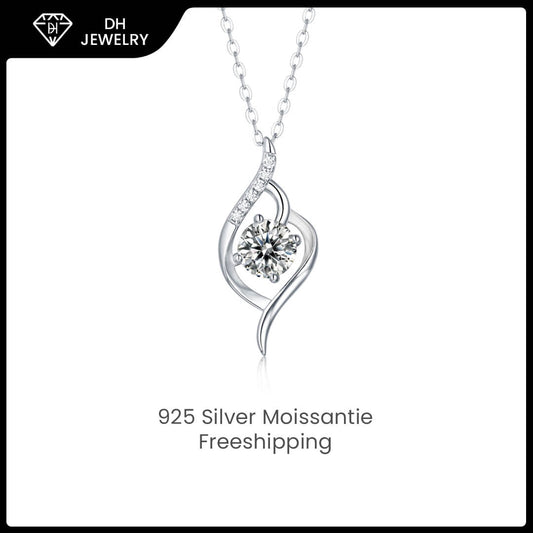 Moissanite Necklace 925 Sterling Silver-Necklace-DH COMPANY-1.0 ct-Dreamhjewlry