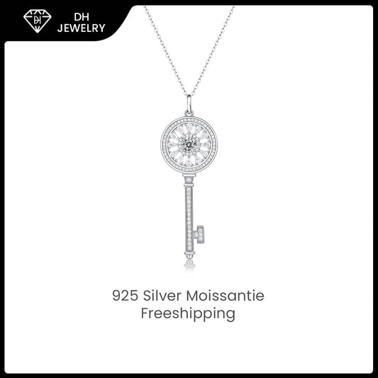 Moissanite Necklace 925 Sterling Silver-Necklace-DH COMPANY-0.5 ct-Dreamhjewlry