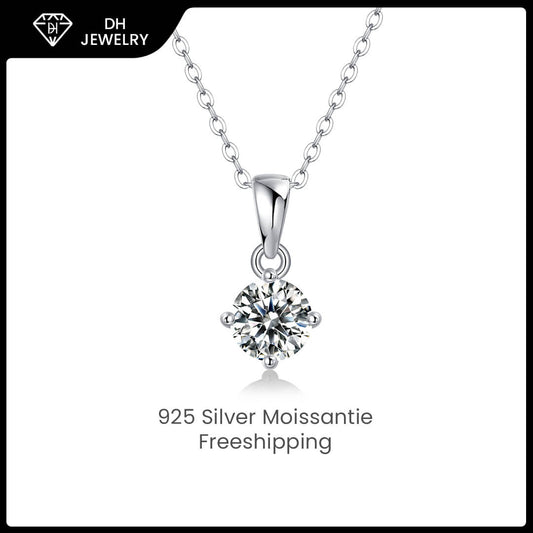 Moissanite Necklace 925 Sterling Silver Miss-Necklace-DH COMPANY-1.0 ct-Dreamhjewlry