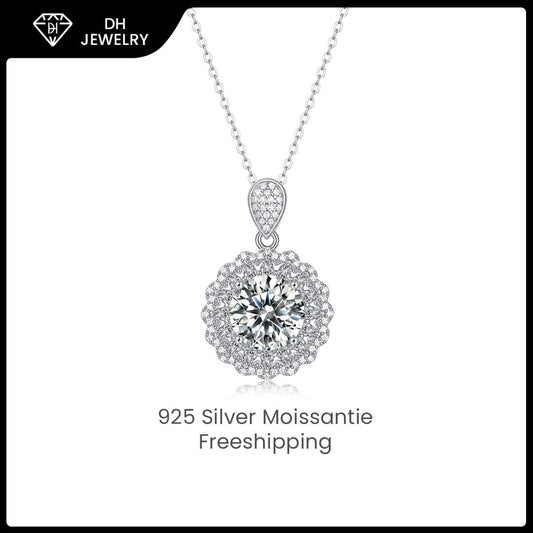 Moissanite Necklace 925 Sterling Silver 5 Carat-Necklace-DH COMPANY-5.0 ct-Dreamhjewlry