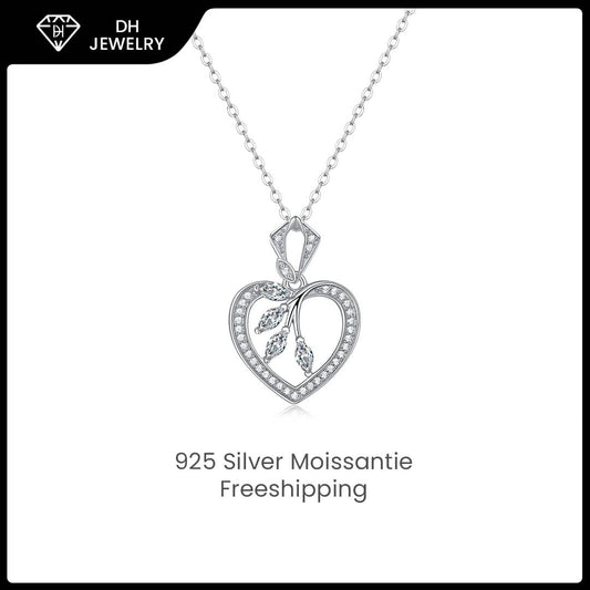 Moissanite Necklace 925 Sterling Silver-Necklace-DH COMPANY-0.5 ct-Dreamhjewlry