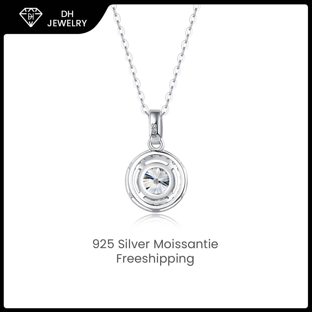 Moissanite Necklace 925 Sterling Silver-Necklace-DH COMPANY-Dreamhjewlry