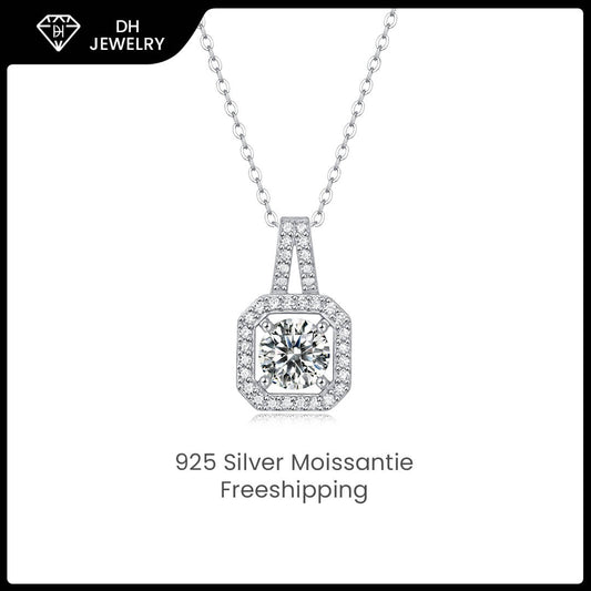 Moissanite Necklace 925 Sterling Silver-Necklace-DH COMPANY-1.0 ct-Dreamhjewlry