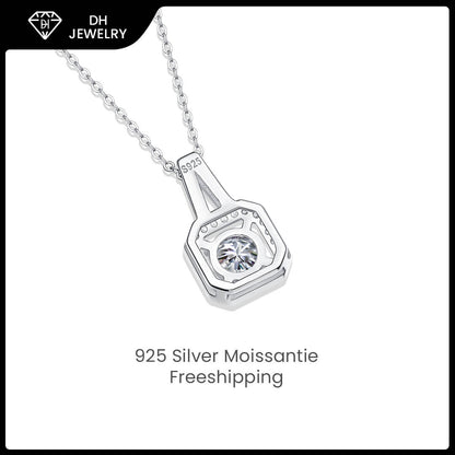 Moissanite Necklace 925 Sterling Silver-Necklace-DH COMPANY-1.0 ct-Dreamhjewlry