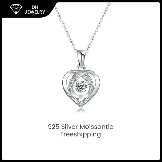 Moissanite Necklace 925 Sterling Silver-Necklace-DH COMPANY-0.5 ct-Dreamhjewlry