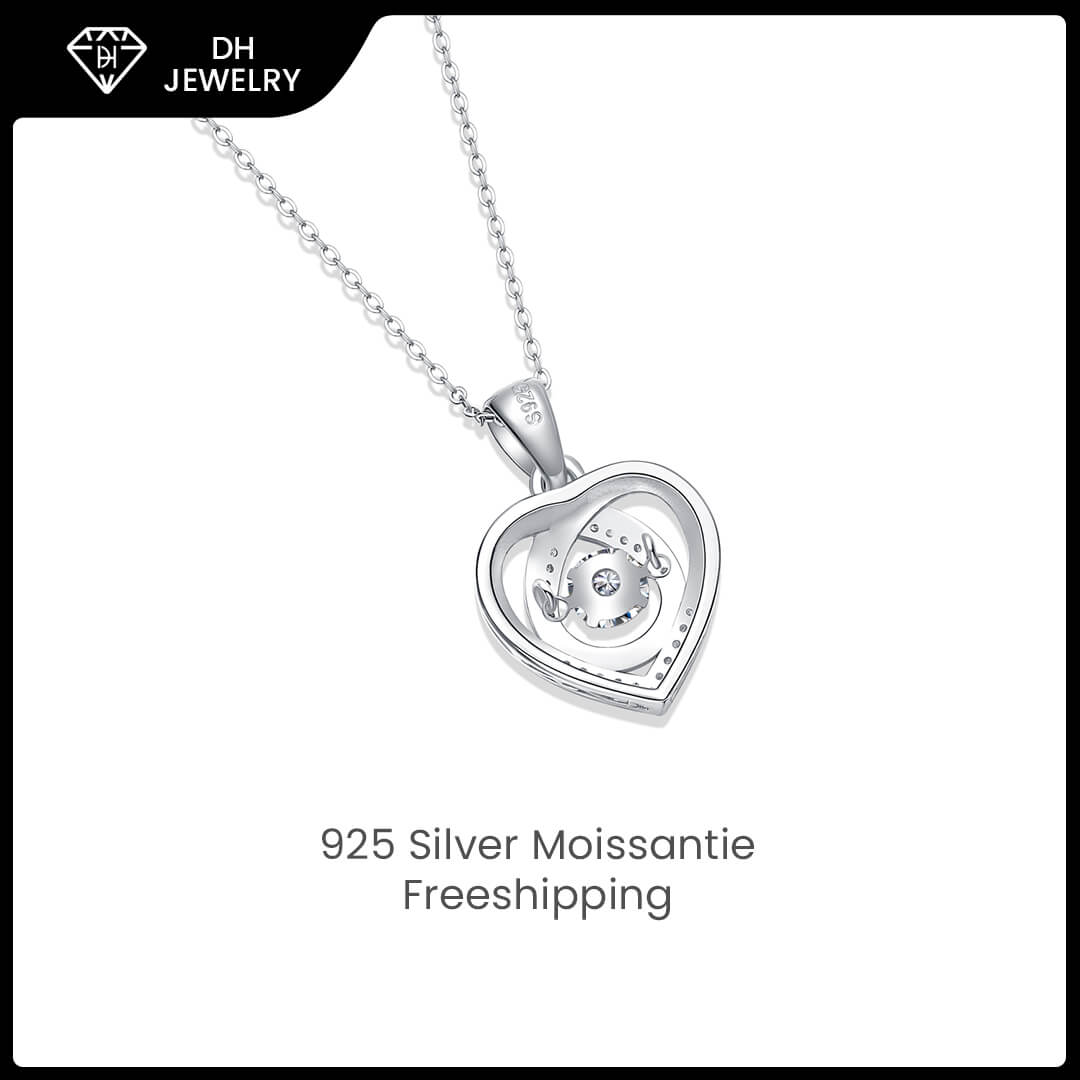 Moissanite Necklace 925 Sterling Silver-Necklace-DH COMPANY-0.5 ct-Dreamhjewlry