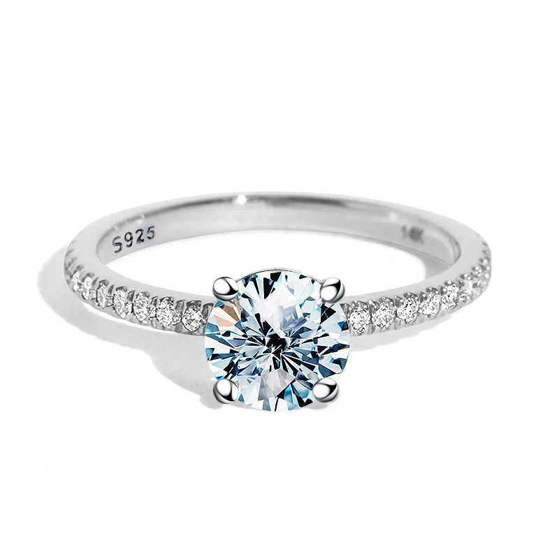 Moissanite Engagement Diamond Ring 4 Prog