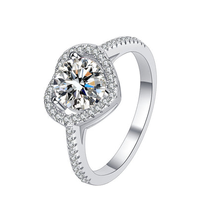 Heart Halo Engagement Ring